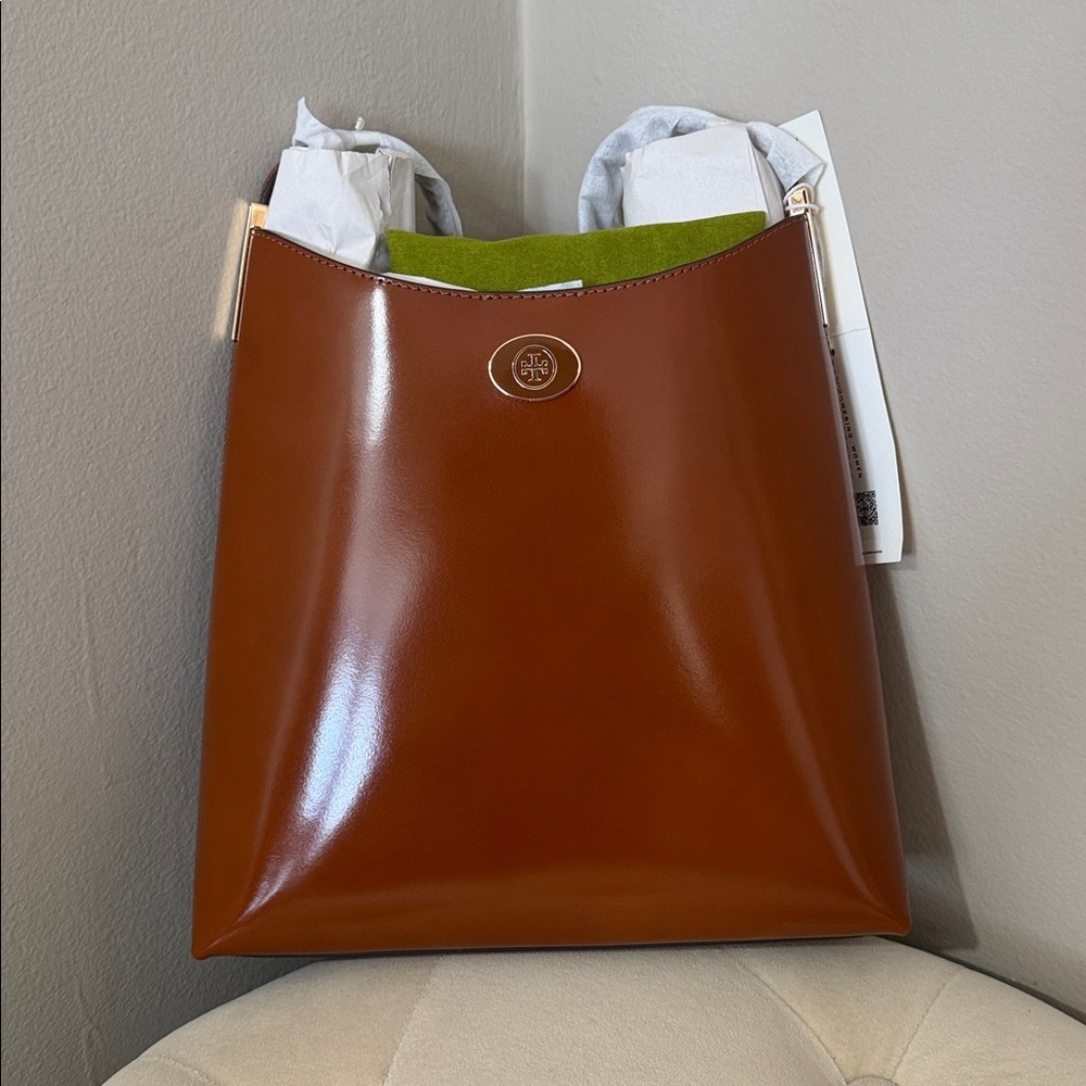 *NWT*Tory Burch Robinson Spazzolato Leather Hobo Bag